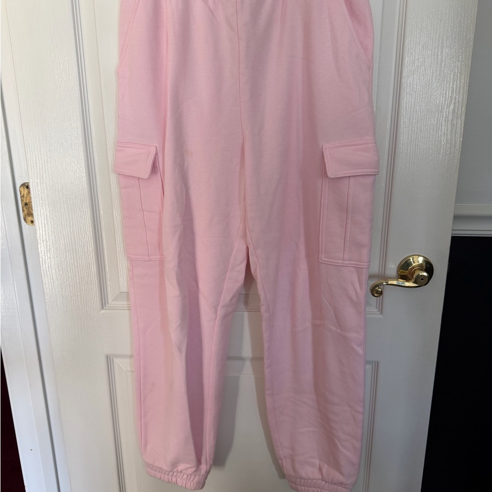 Pink Women's Cargo Sweatpants